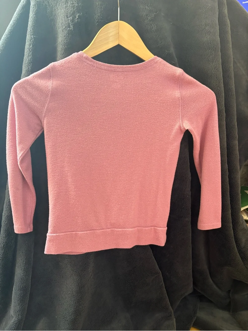 Girls Pink Knit Long Sleeve Shirt with knotted front by  OshKosh Size 5/5A